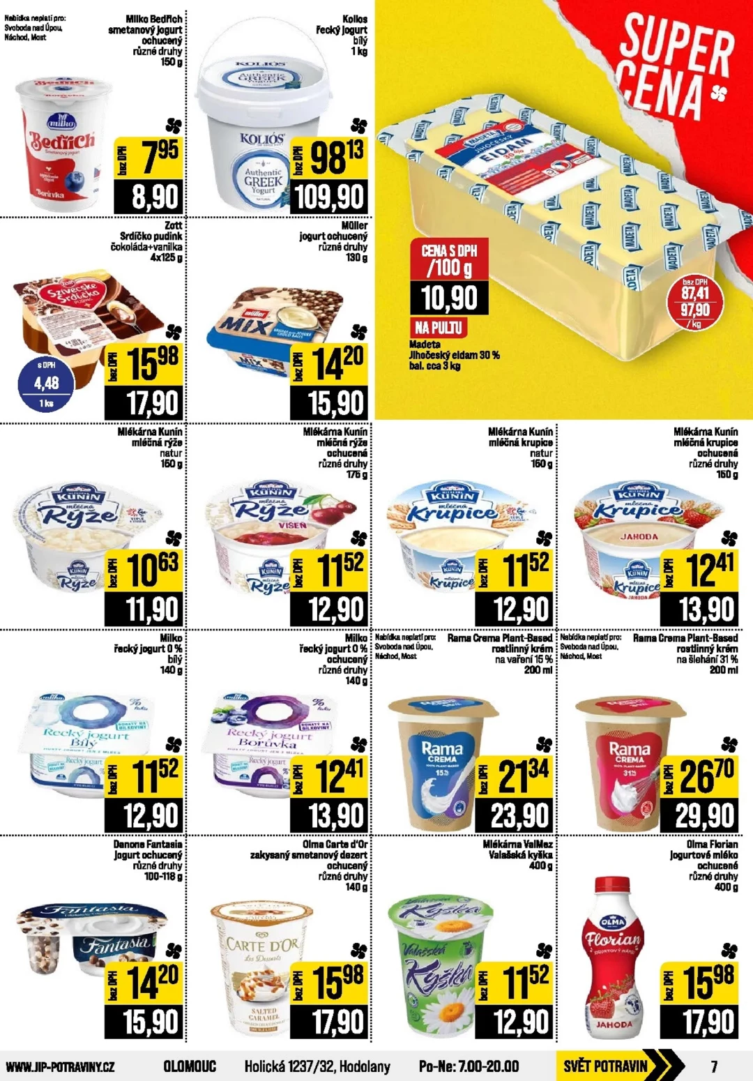 Originální strana 7 z 20 letáku JIP – JIP - České Budějovice, Most, Svoboda nad Úpou, Náchod, Sušice