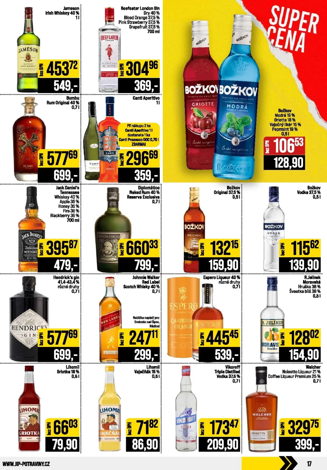 Originální strana 17 z 20 letáku JIP – JIP - České Budějovice, Most, Svoboda nad Úpou, Náchod, Sušice