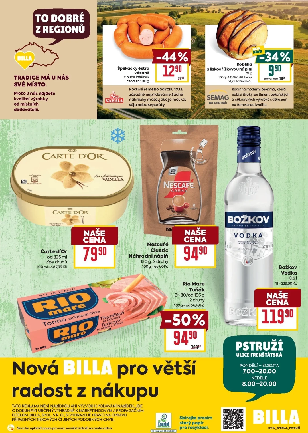 Originální strana 2 z 2 letáku Billa – Billa - Pstruží
