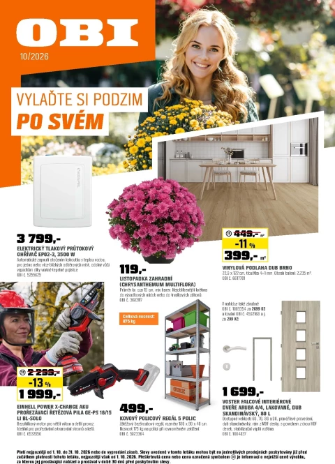 Obálka letáku OBI: OBI - Vylaďte si podzim po svém