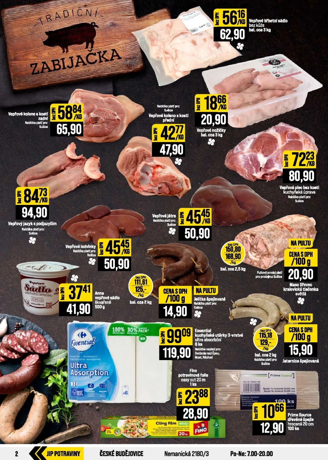 Originální strana 2 z 20 letáku JIP – JIP - České Budějovice, Most, Svoboda nad Úpou, Náchod, Sušice