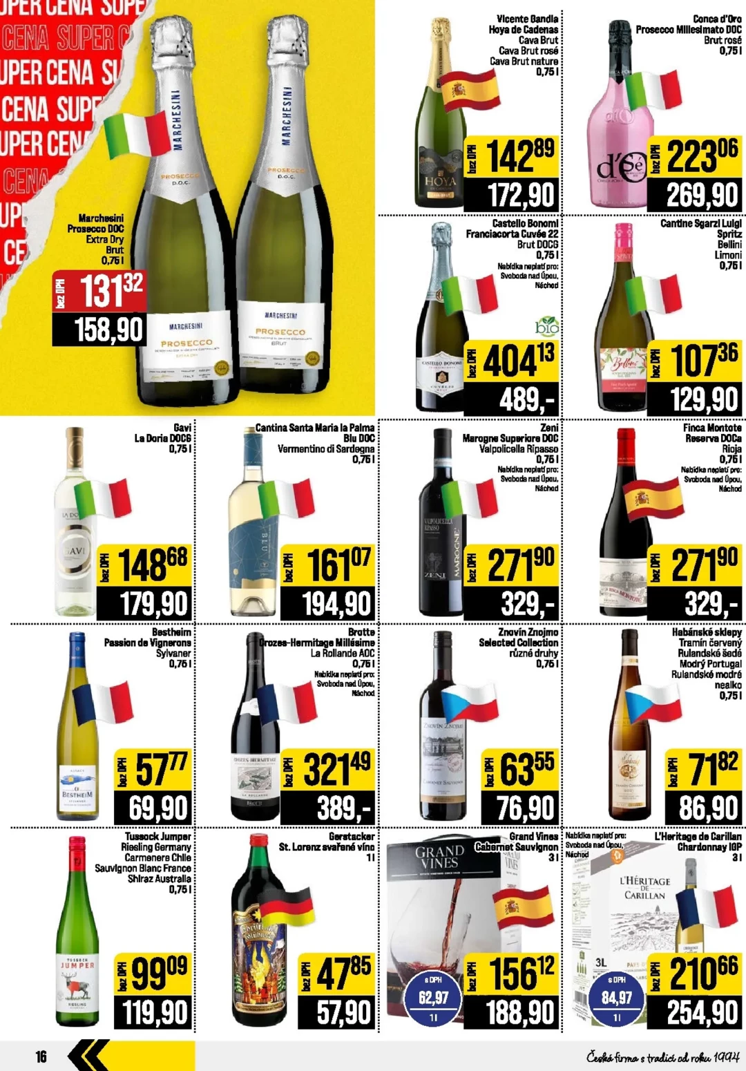 Originální strana 16 z 20 letáku JIP – JIP - České Budějovice, Most, Svoboda nad Úpou, Náchod, Sušice