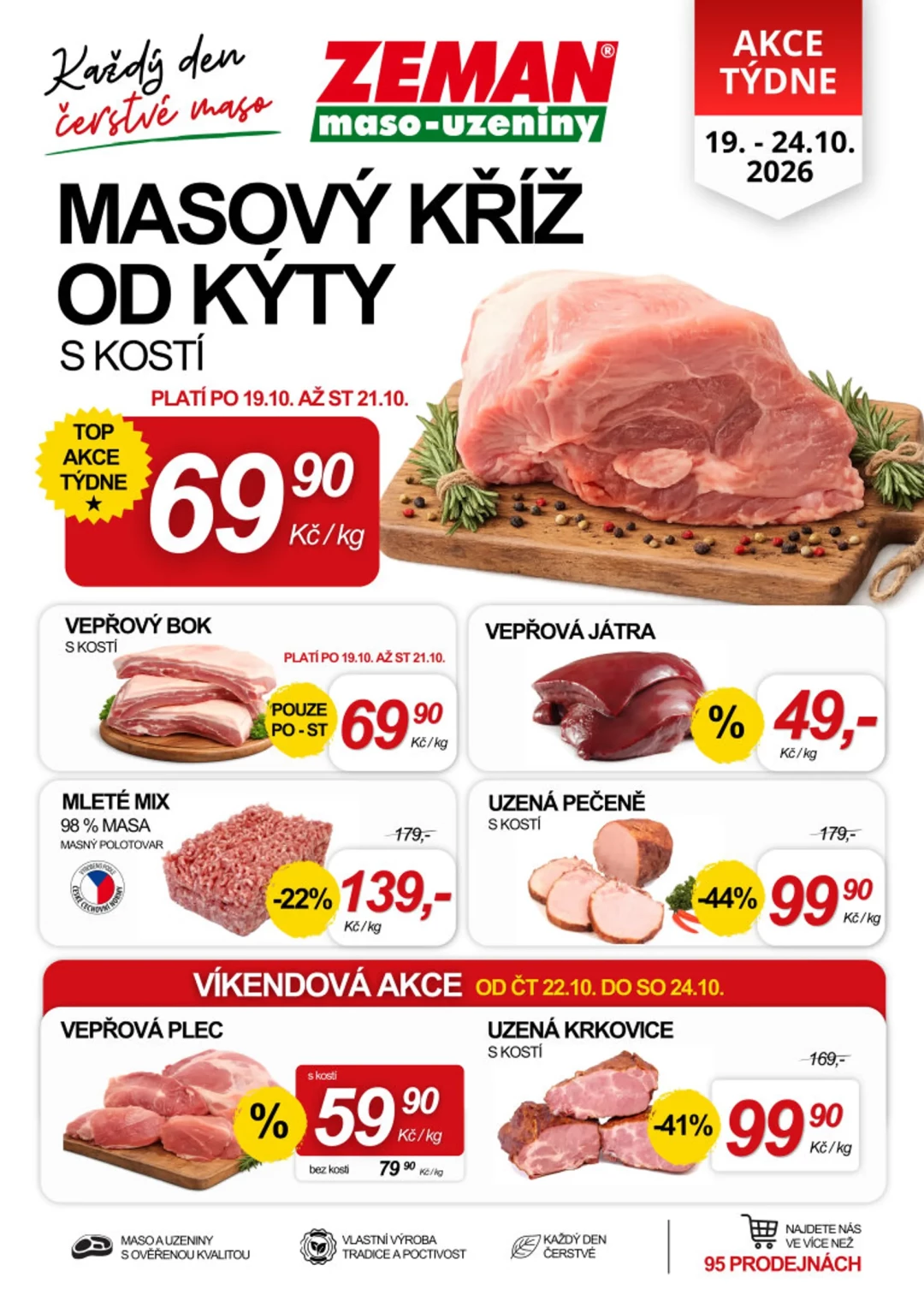 Originální strana 1 z 2 letáku Prodejny Zeman – Prodejny Zeman