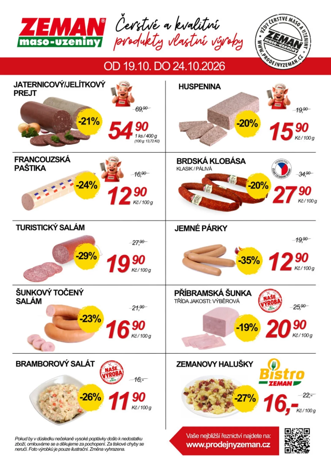 Originální strana 2 z 2 letáku Prodejny Zeman – Prodejny Zeman