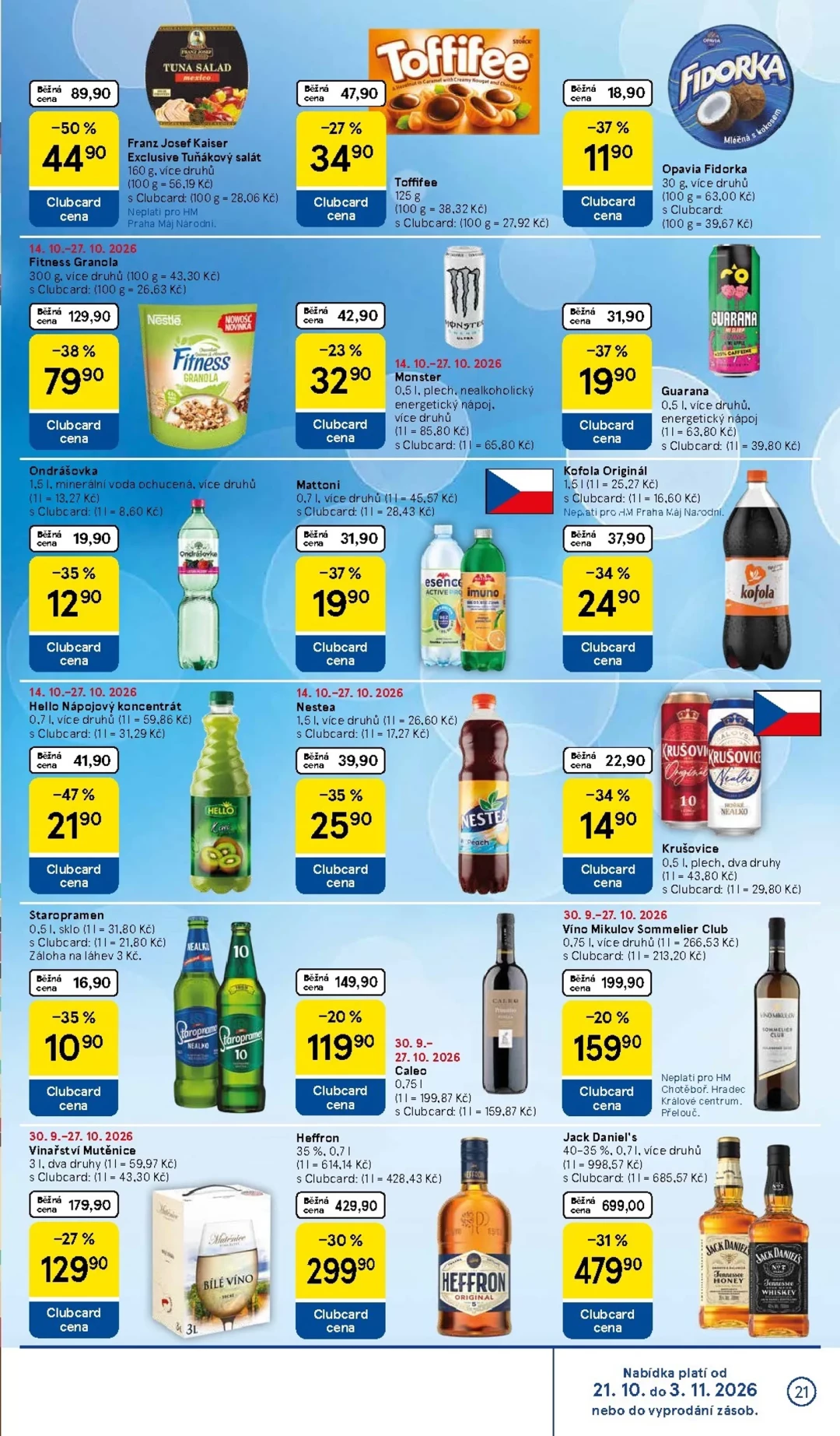 Originální strana 21 z 35 letáku Tesco – Tesco