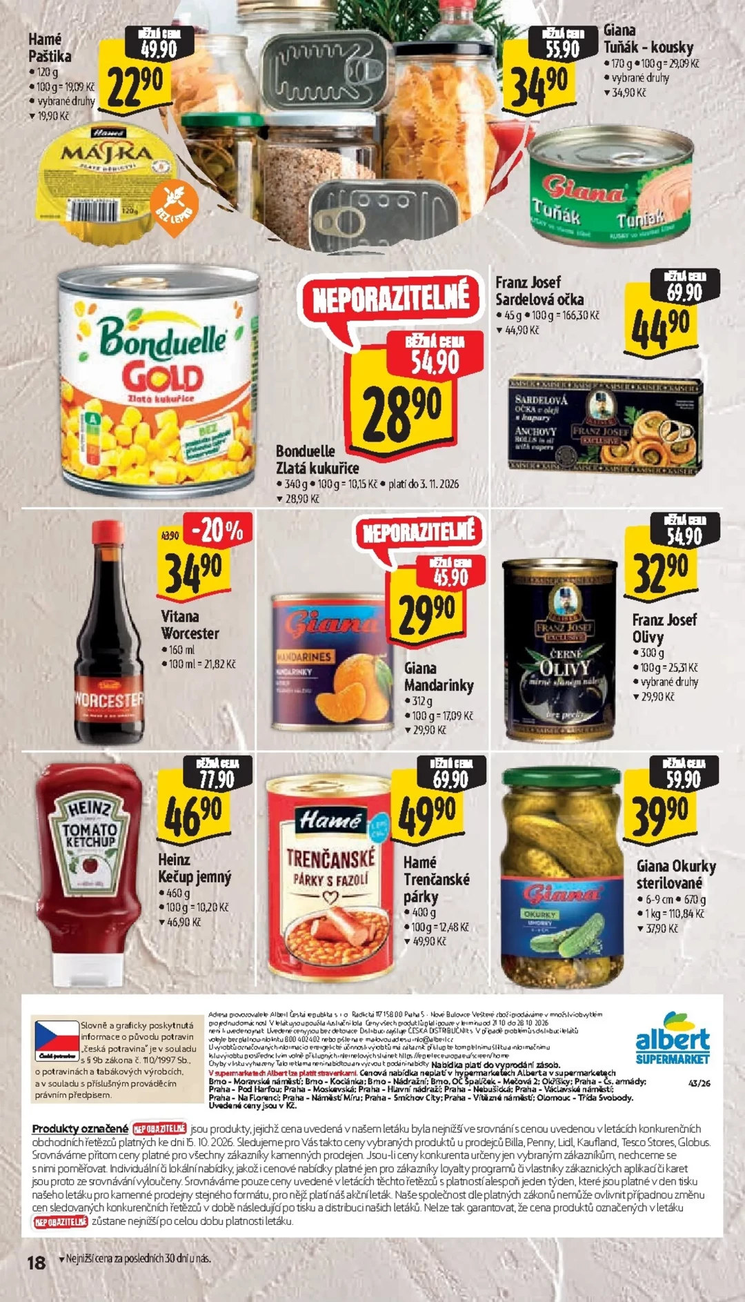 Originální strana 26 z 42 letáku Albert – Albert Supermarket