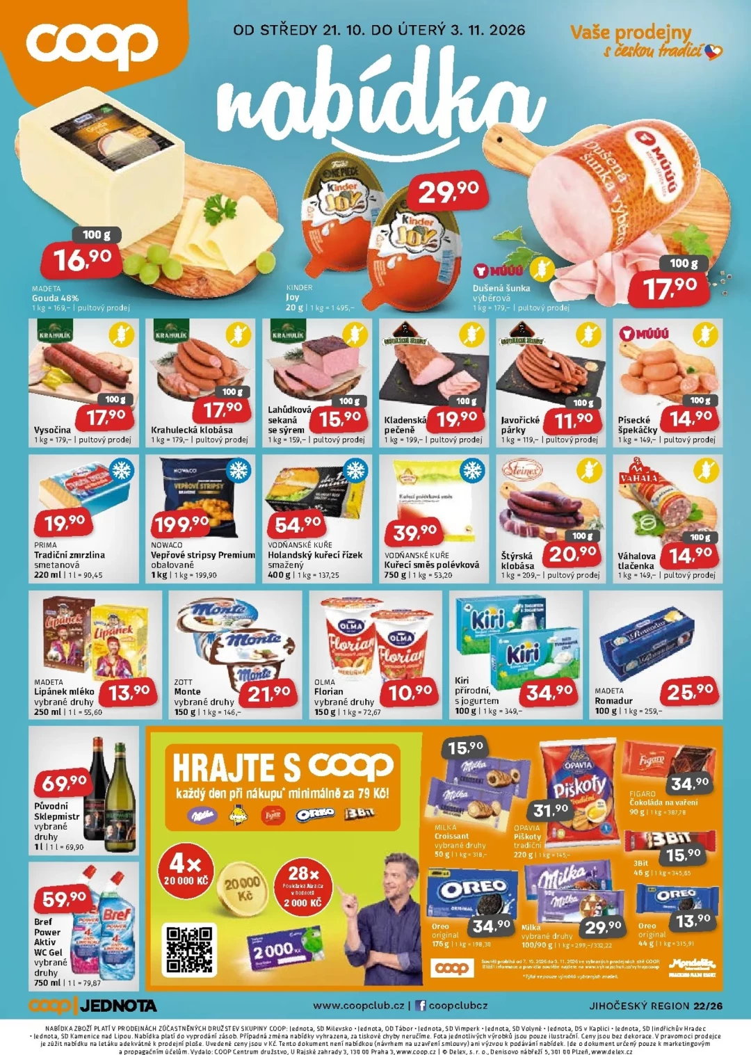 Originální strana 1 z 2 letáku COOP – Coop - Jižní Čechy