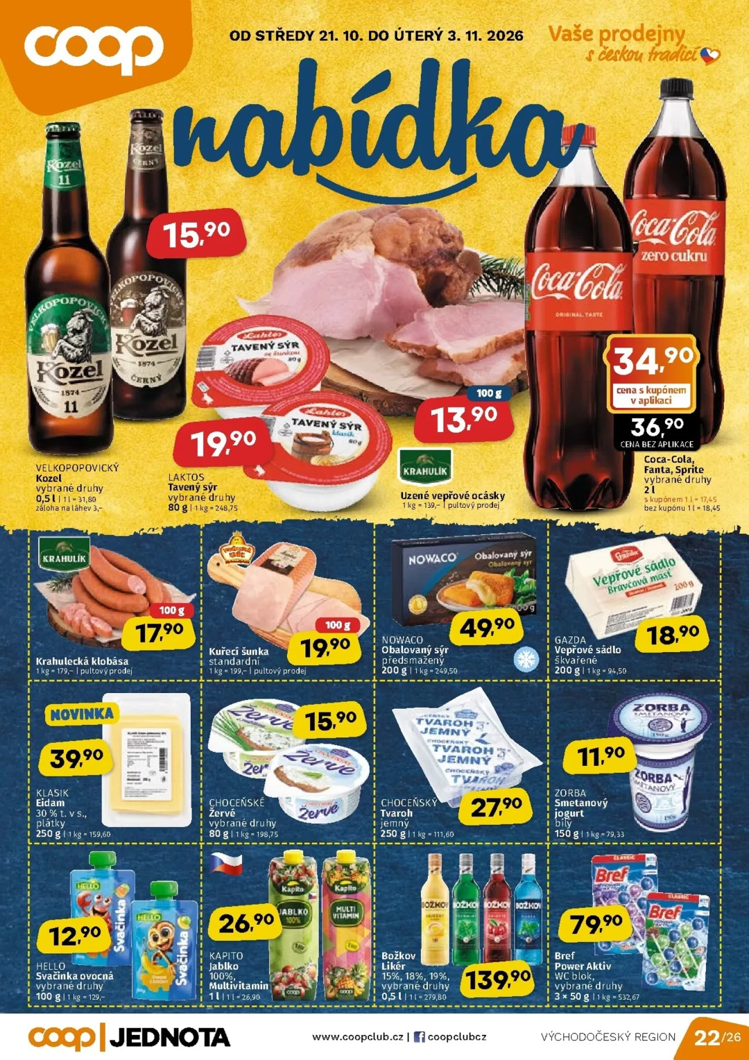 Originální strana 1 z 4 letáku COOP – Coop - Východní Čechy