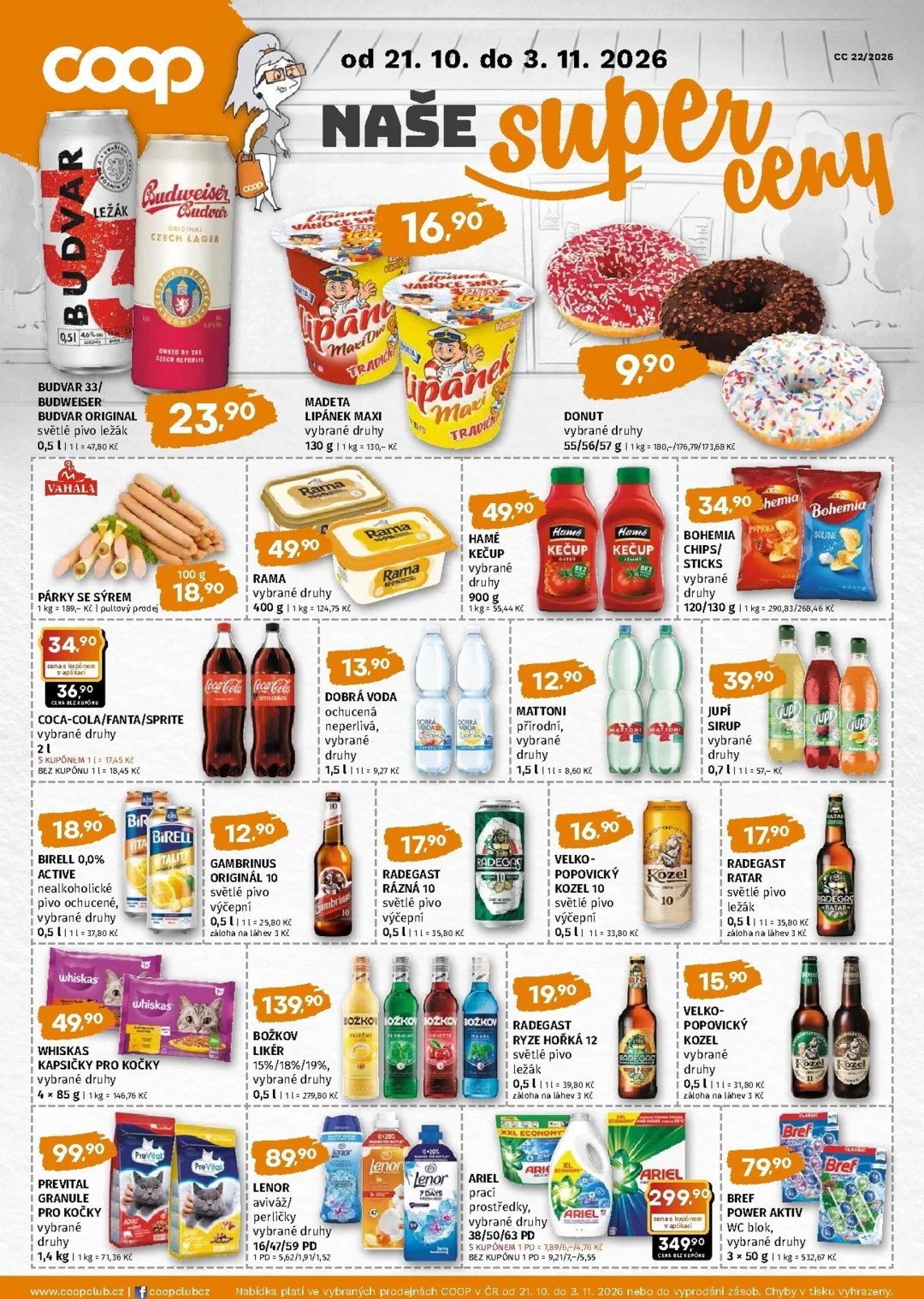 Originální strana 1 z 2 letáku COOP – Coop - Naše značky