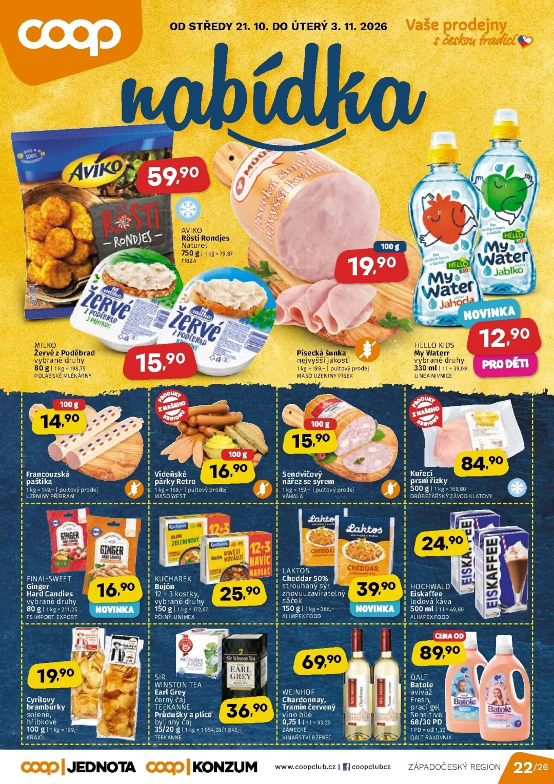 Originální strana 1 z 4 letáku COOP – COOP - Západní Čechy