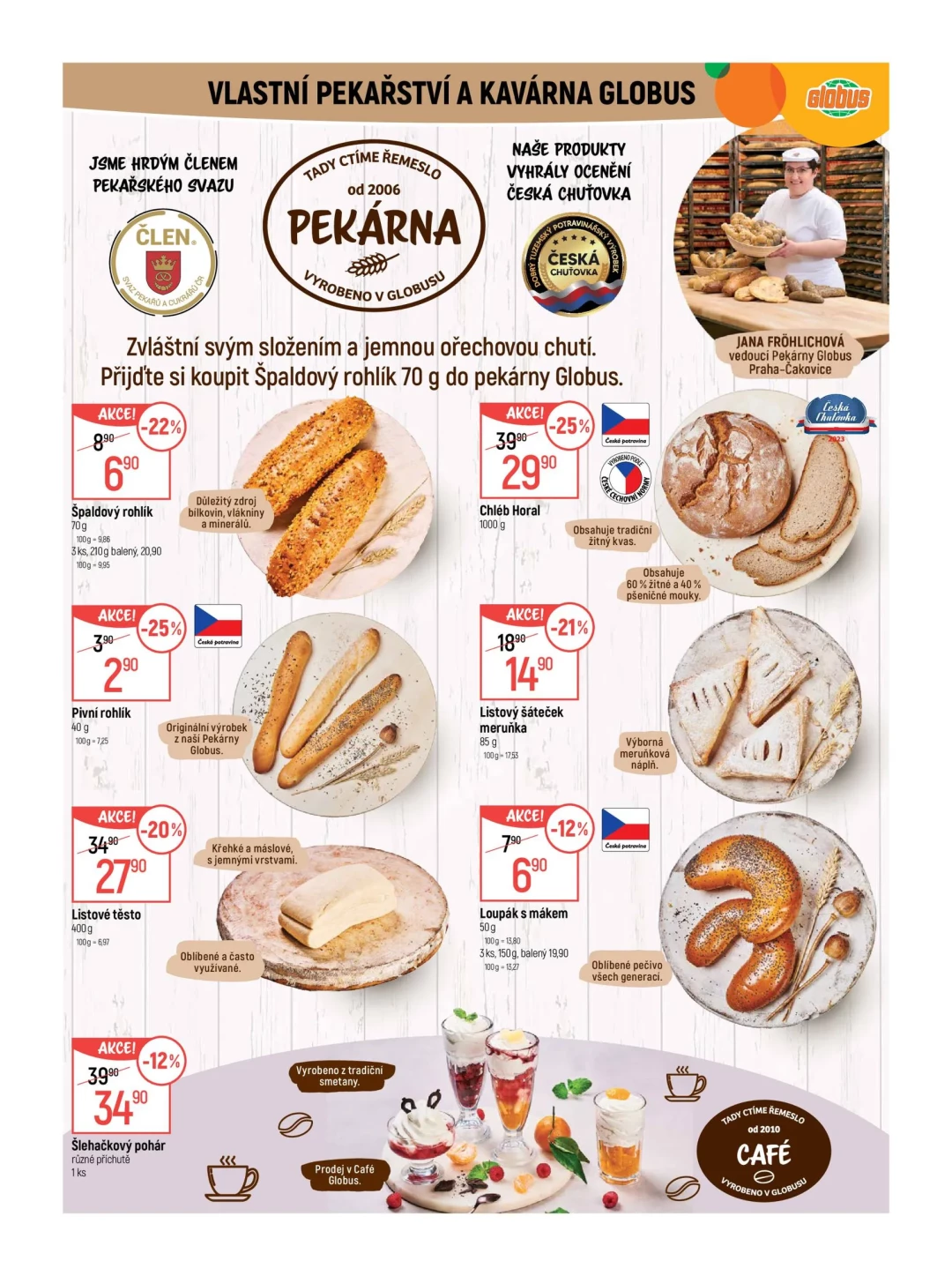 Originální strana 6 z 55 letáku Globus – Globus Praha–Čakovice