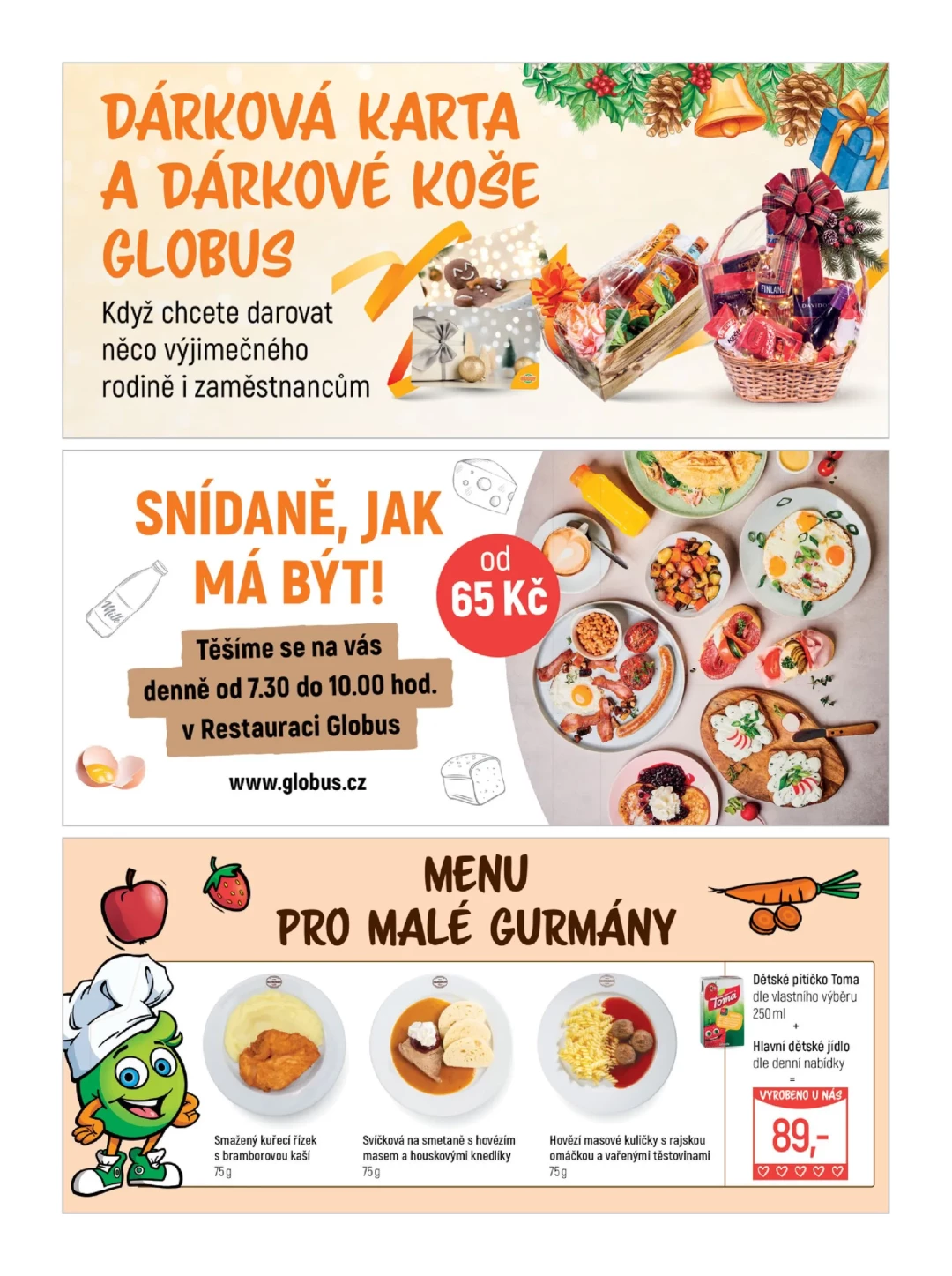 Originální strana 44 z 54 letáku Globus – Globus Praha–Štěrboholy