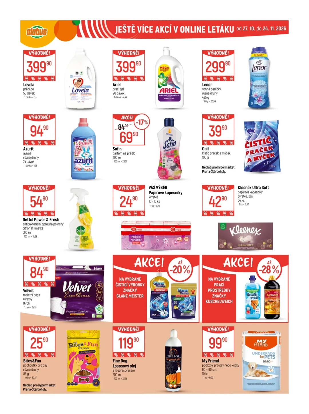 Originální strana 53 z 55 letáku Globus – Globus Praha-Černý Most