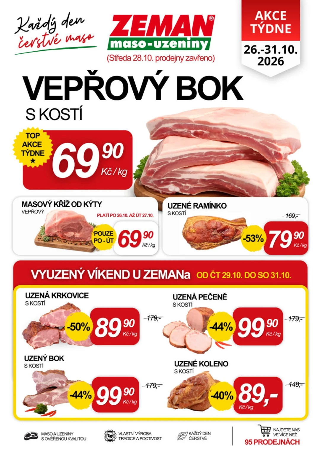 Originální strana 1 z 2 letáku Prodejny Zeman – Prodejny Zeman