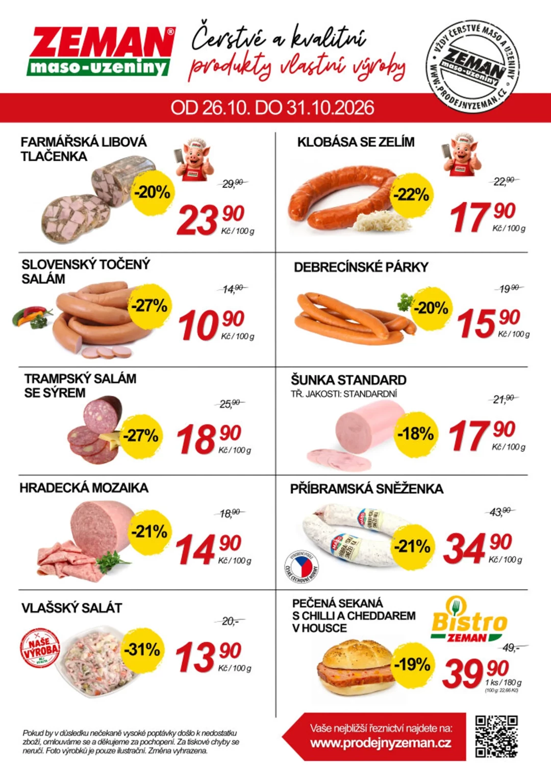 Originální strana 2 z 2 letáku Prodejny Zeman – Prodejny Zeman