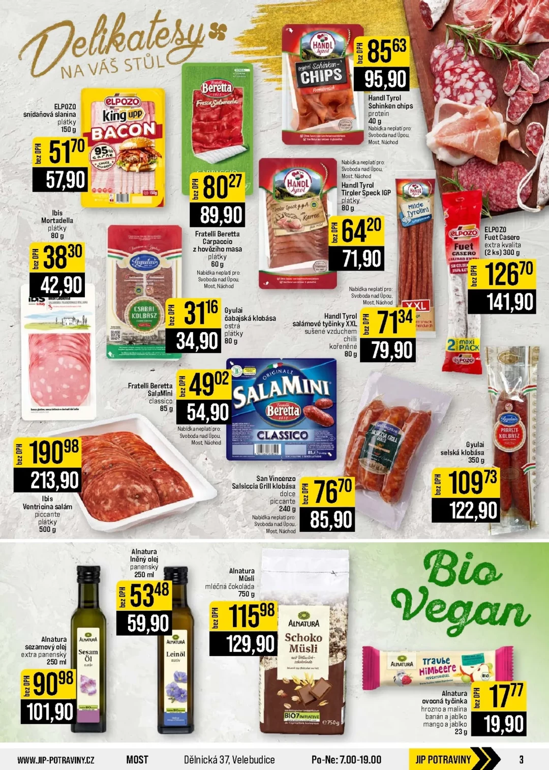 Originální strana 3 z 20 letáku JIP – JIP - České Budějovice, Most, Náchod, Sušice, Svoboda nad Úpou