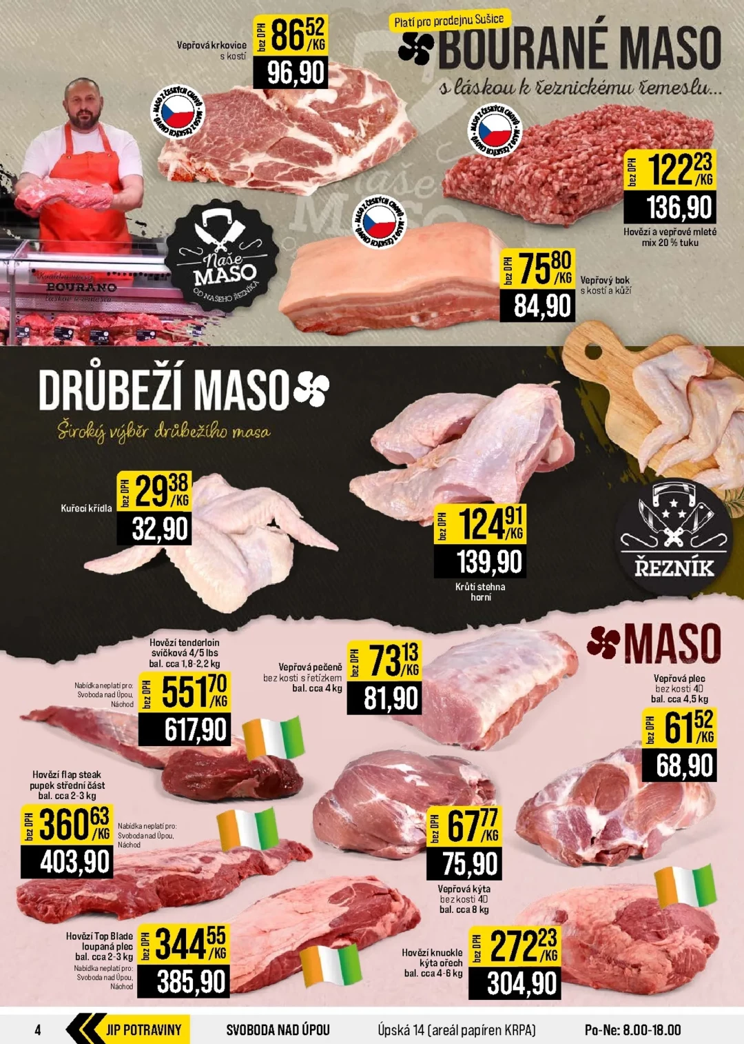 Originální strana 4 z 20 letáku JIP – JIP - České Budějovice, Most, Náchod, Sušice, Svoboda nad Úpou