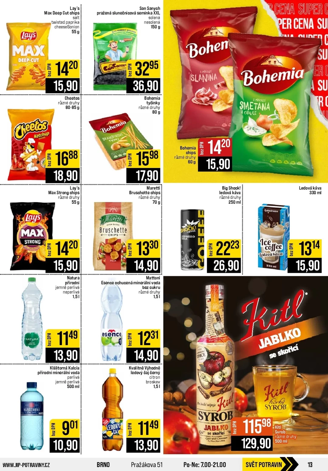 Originální strana 13 z 20 letáku JIP – JIP - České Budějovice, Most, Náchod, Sušice, Svoboda nad Úpou
