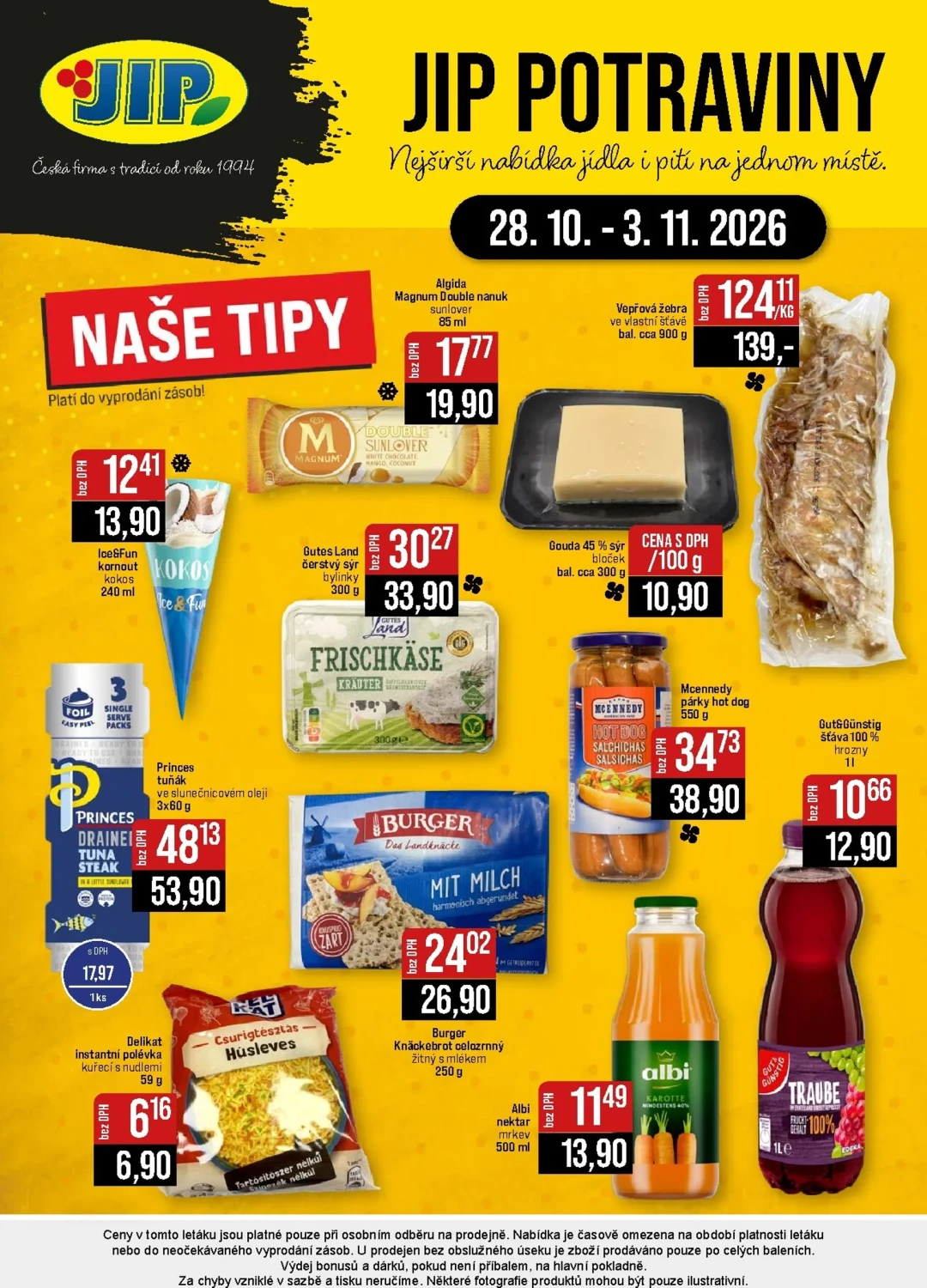 Originální strana 20 z 20 letáku JIP – JIP - České Budějovice, Most, Náchod, Sušice, Svoboda nad Úpou