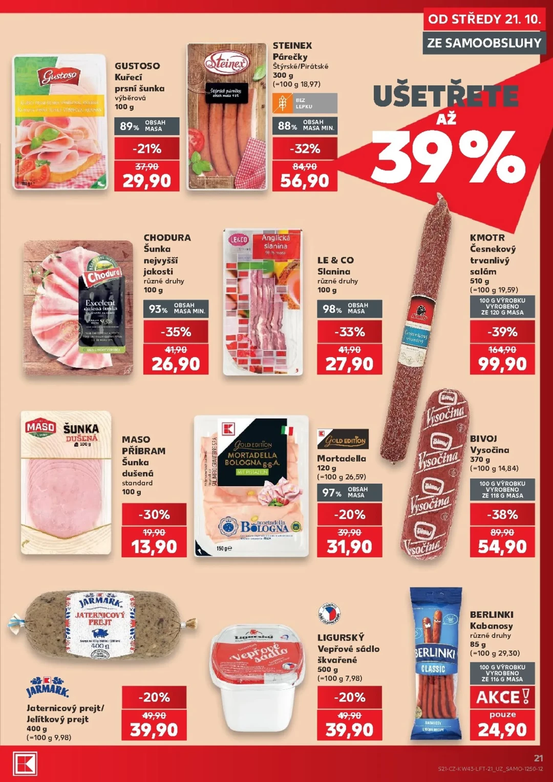 Originální strana 21 z 64 letáku Kaufland – Kaufland - Kolín