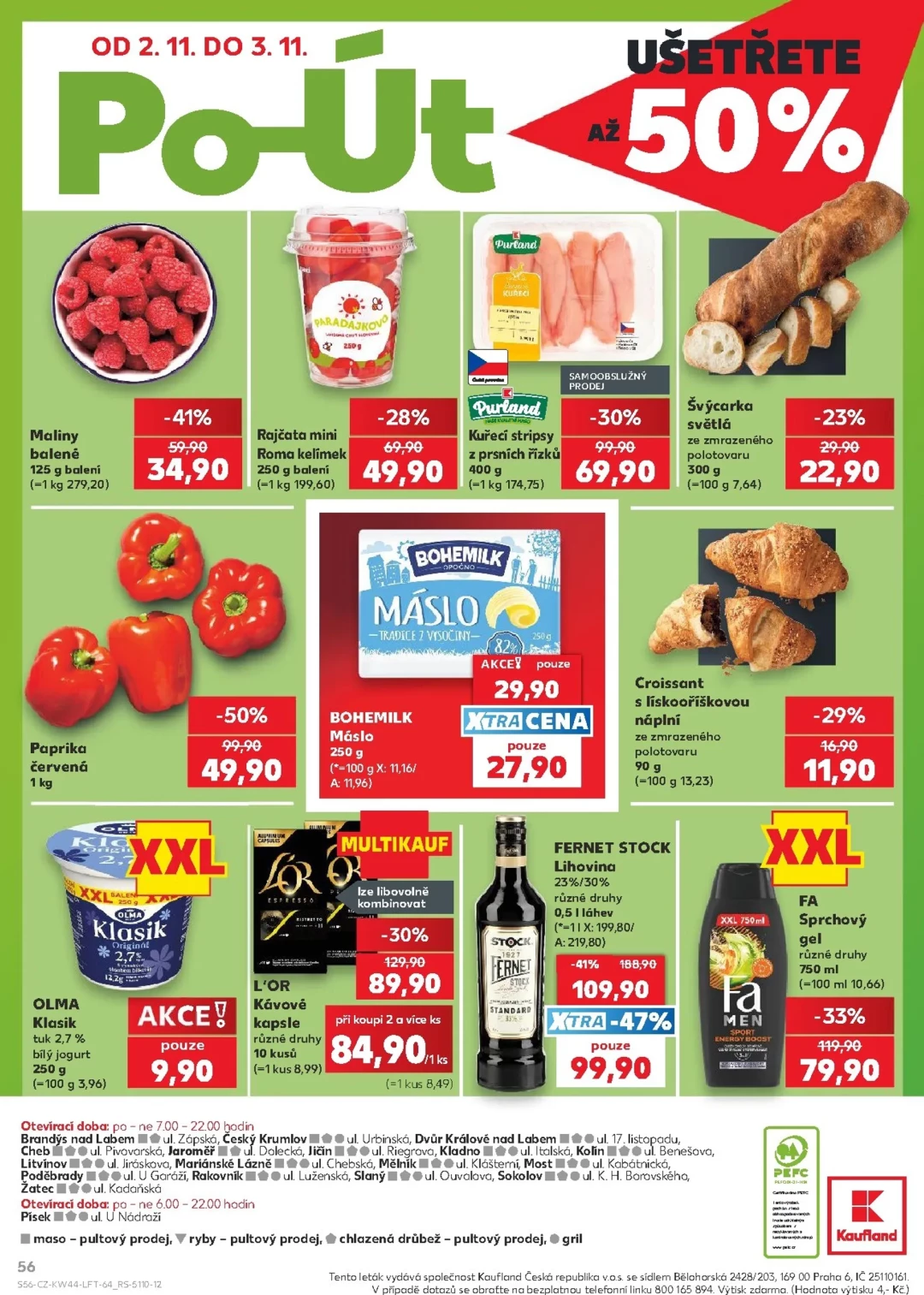 Originální strana 56 z 62 letáku Kaufland – Kaufland - Kolín