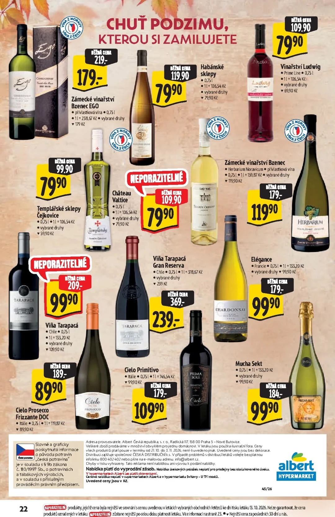Originální strana 22 z 36 letáku Albert – Albert Hypermarket - Značková kvalita