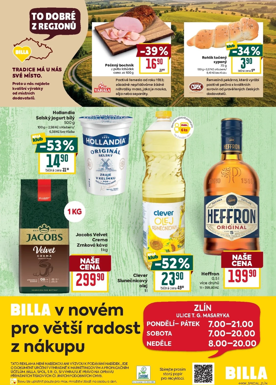 Originální strana 2 z 2 letáku Billa – Billa - Speciál: Zlín