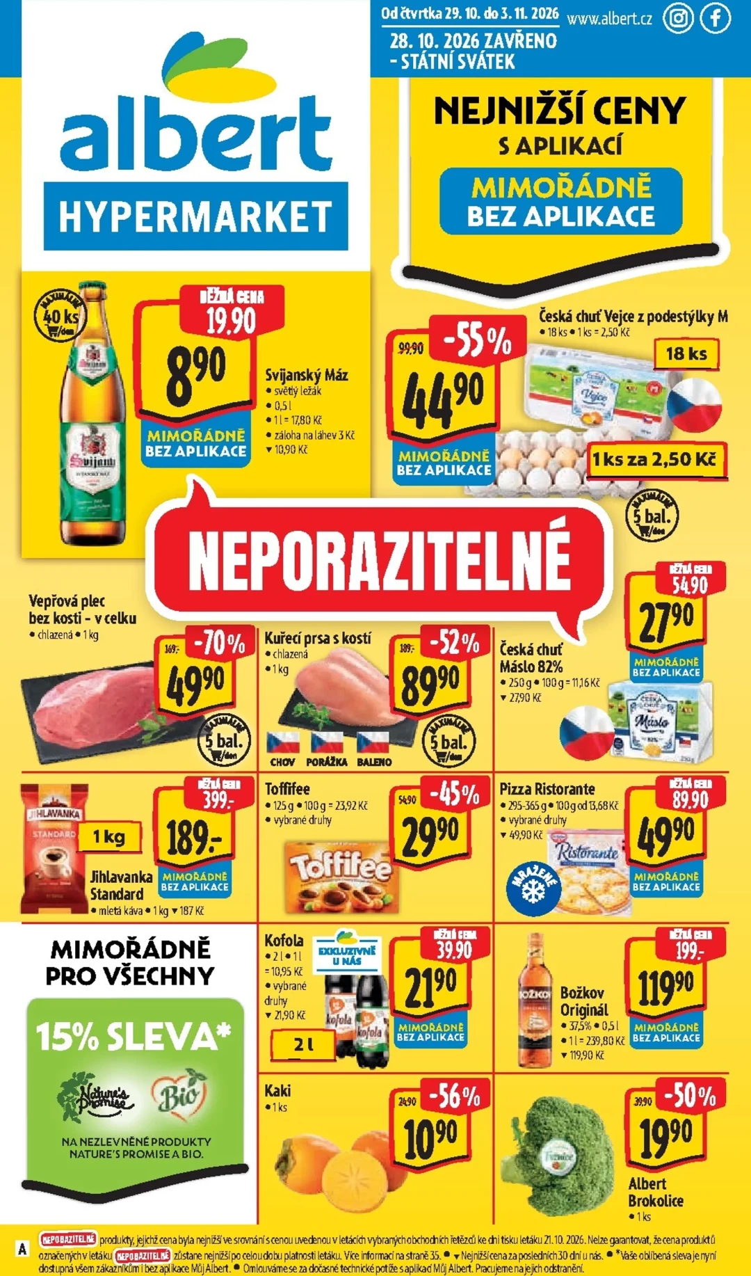 Originální strana 1 z 60 letáku Albert – Albert Hypermarket
