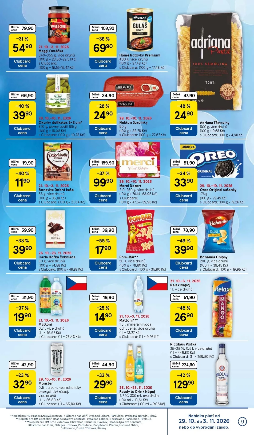 Originální strana 9 z 34 letáku Tesco – Tesco