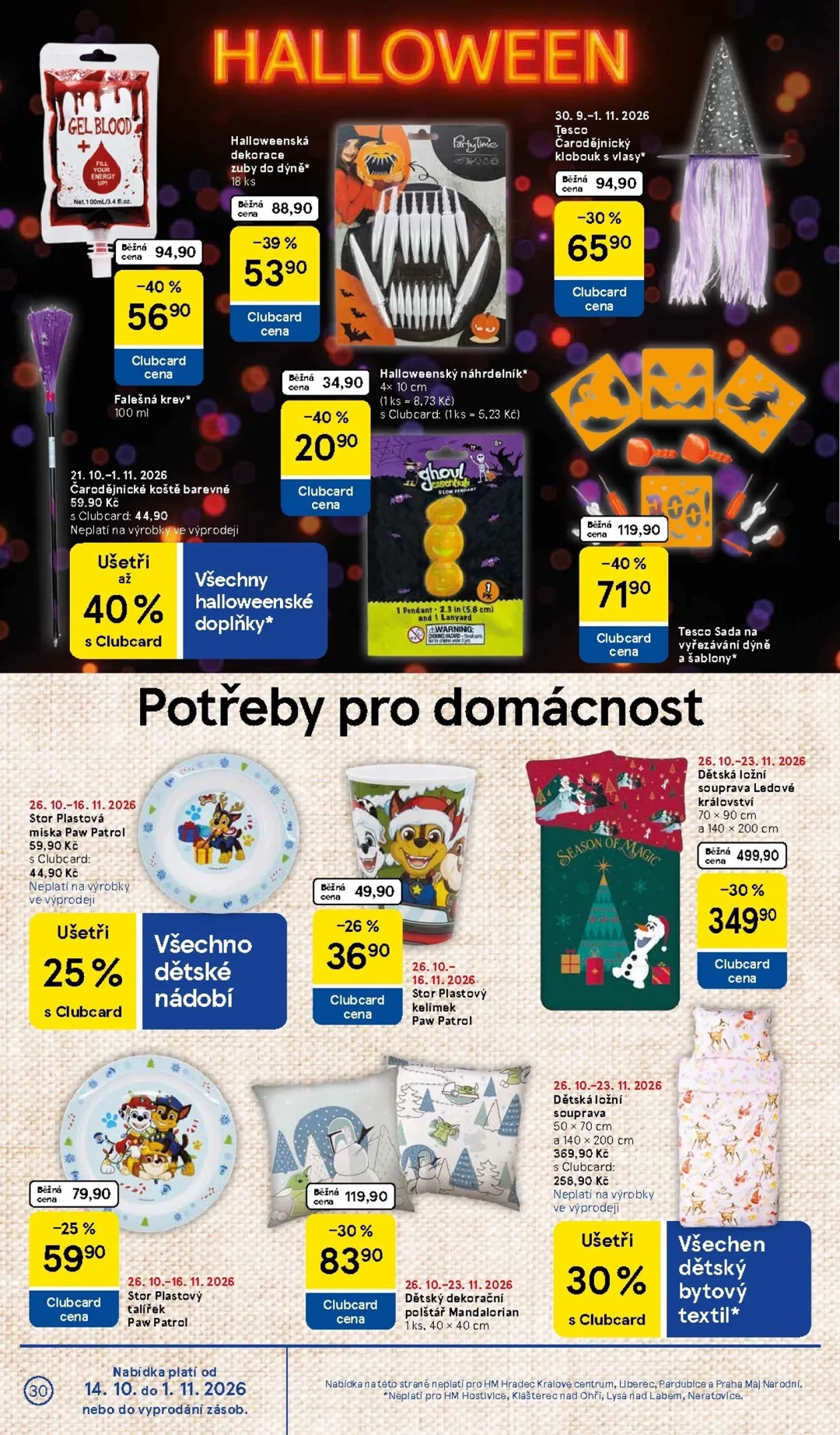 Originální strana 30 z 34 letáku Tesco – Tesco