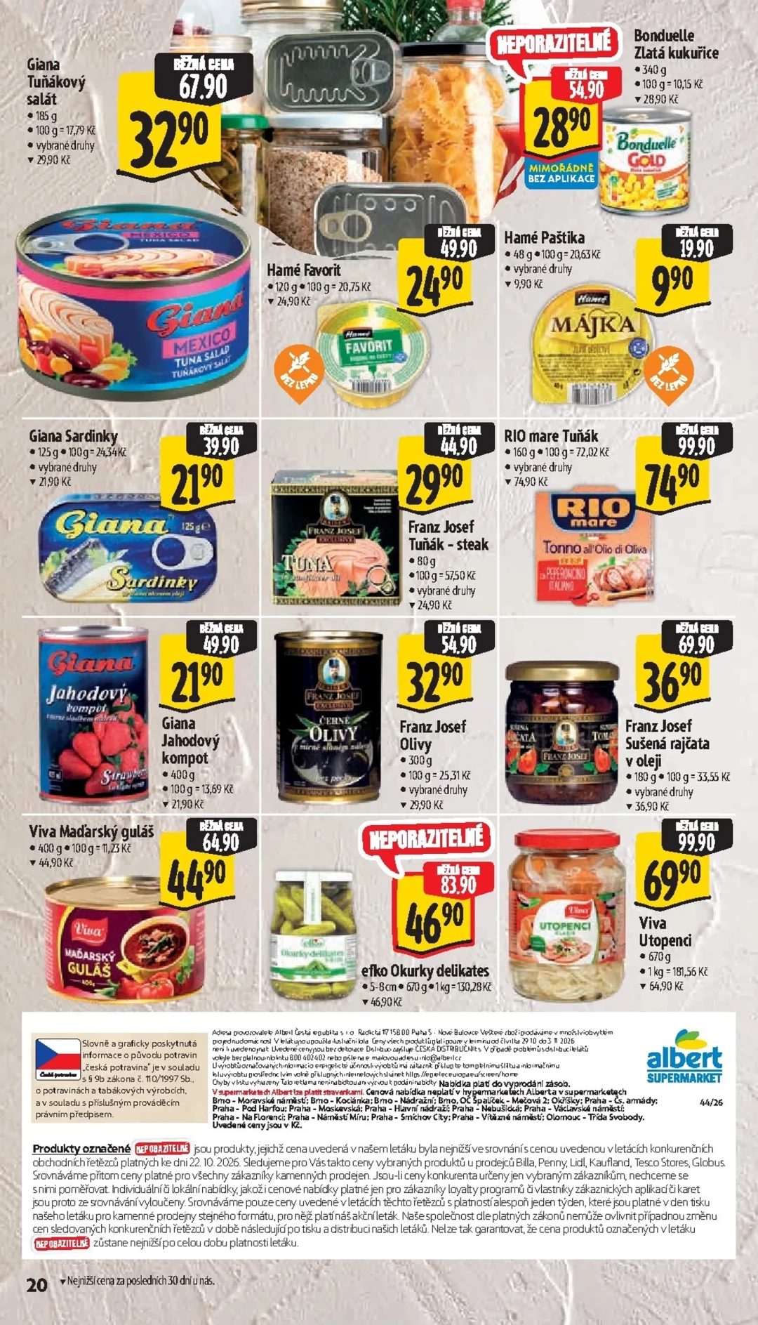 Originální strana 28 z 46 letáku Albert – Albert Supermarket