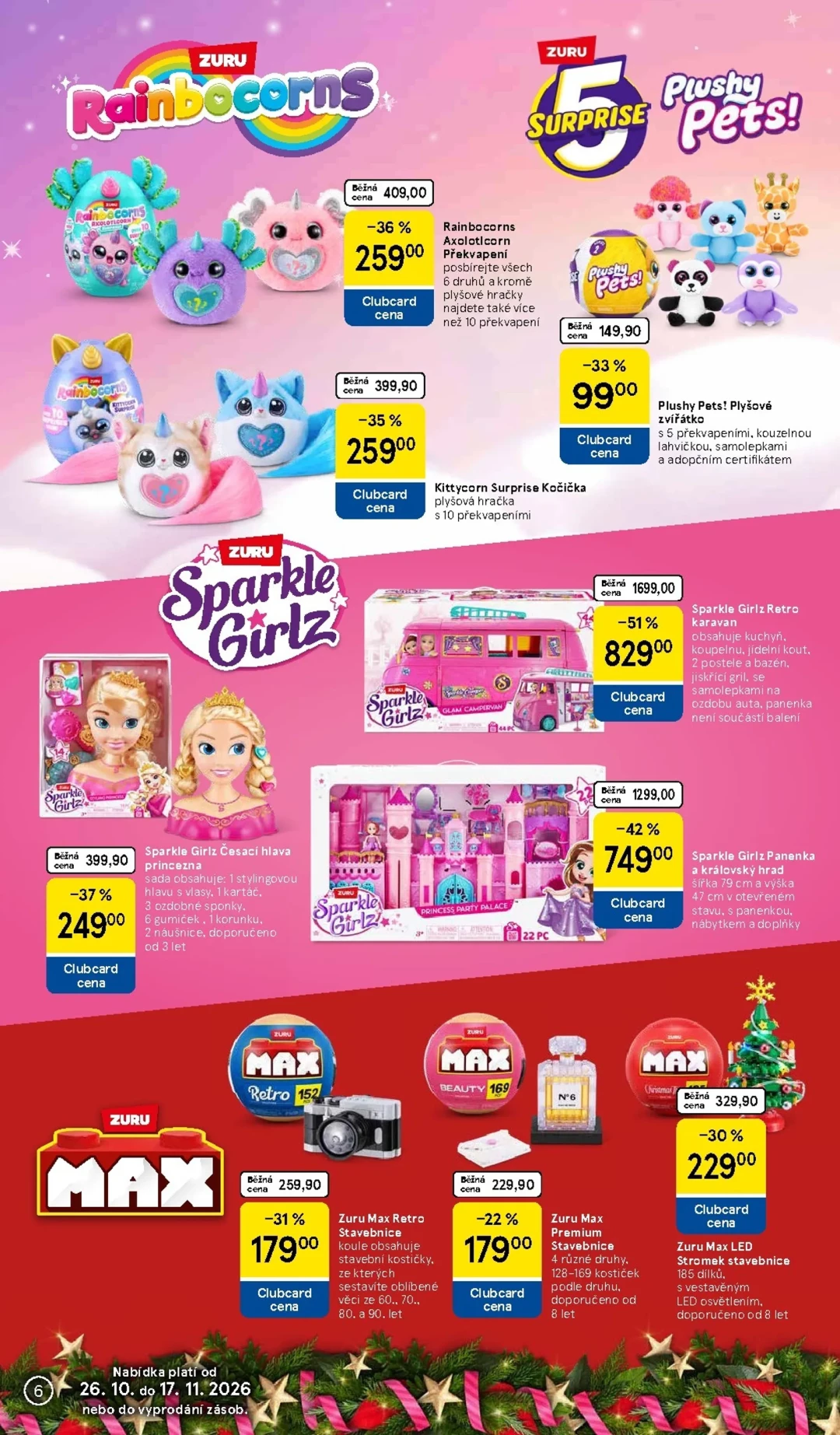 Originální strana 6 z 36 letáku Tesco – Tesco - Vánoční katalog hraček