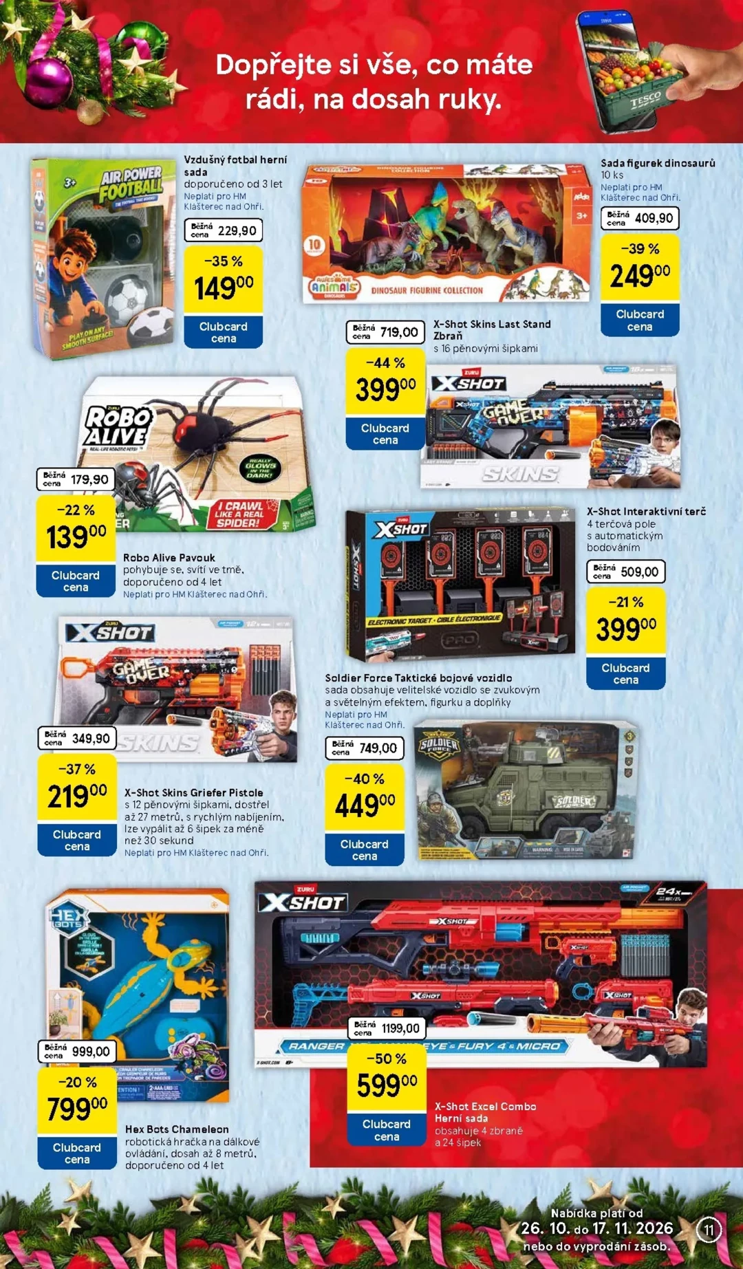 Originální strana 11 z 36 letáku Tesco – Tesco - Vánoční katalog hraček